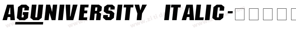 AG_University Italic字体转换